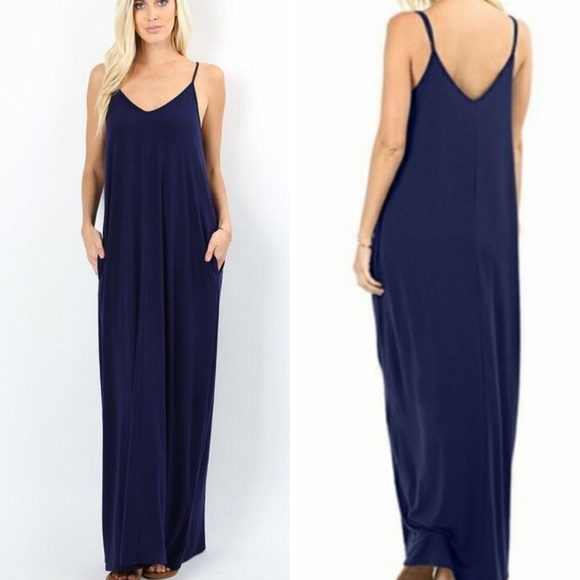 LAST ONE** Navy Harem Maxi Dress - Picture 2 of 7